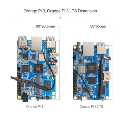 Kích thước Orange Pi 3 LTS